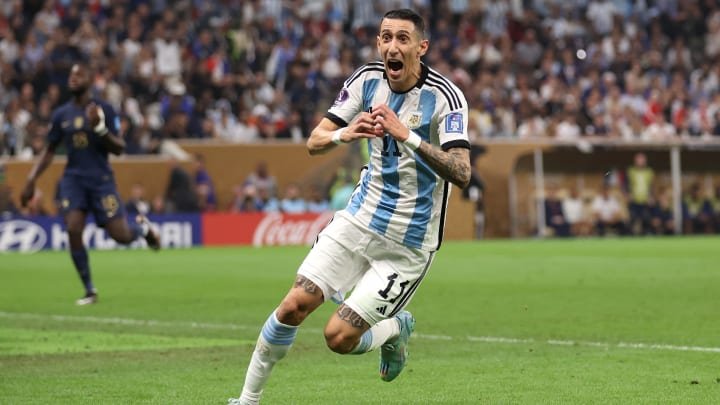 Di María celebrando un gol importante
