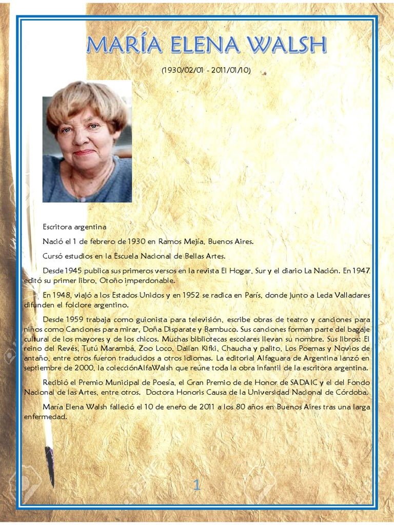 Por qué murió María Elena Walsh: Un repaso a su vida y legado 15 Por qué murió María Elena Walsh: Un repaso a su vida y legado