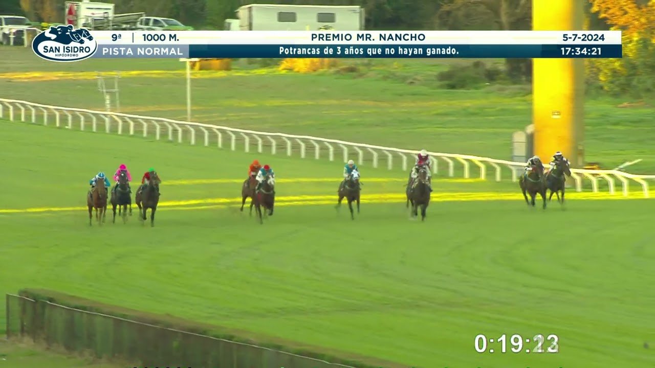 caballos galopando en hipodromo de san isidro