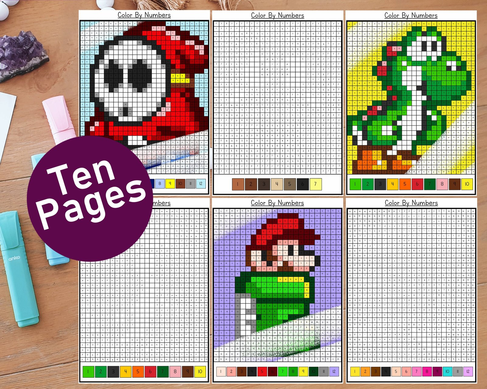 como colorear pixel art con numeros de forma facil y divertida