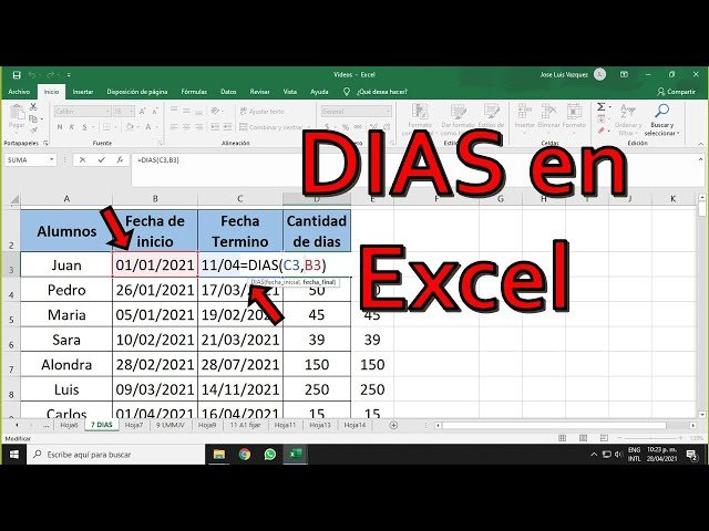 Cómo contar los días a partir de una fecha específica