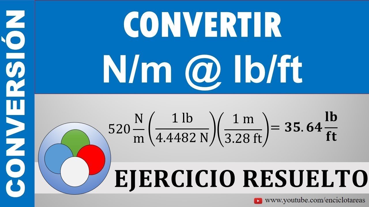 Cómo convertir pies-libra (ft lbs) a Newton-metro (Nm) fácilmente 1 como convertir pies libra ft lbs a newton metro nm facilmente