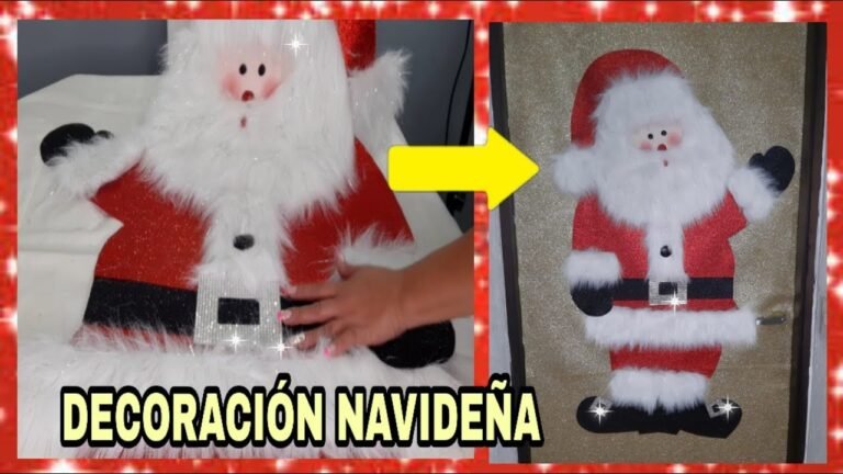 Cómo decorar la puerta para Navidad con Papa Noel