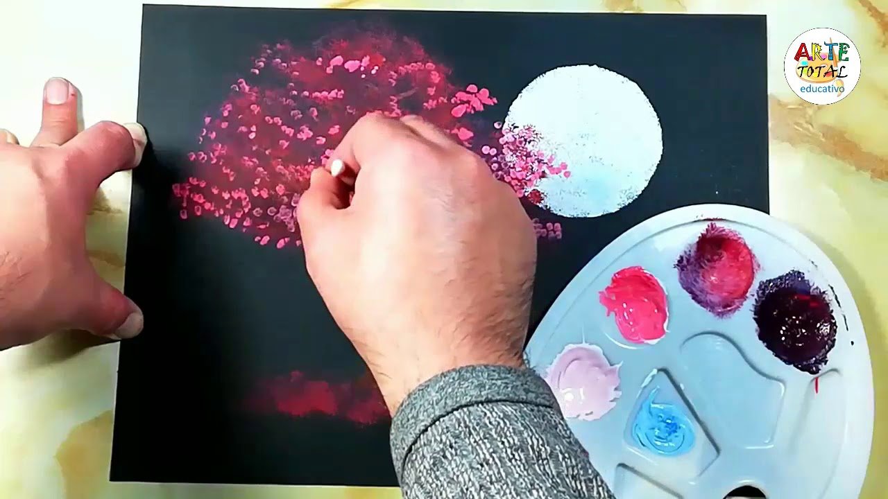 Cómo hacer pinturas fáciles con fondo negro para principiantes 1 como hacer pinturas faciles con fondo negro para principiantes