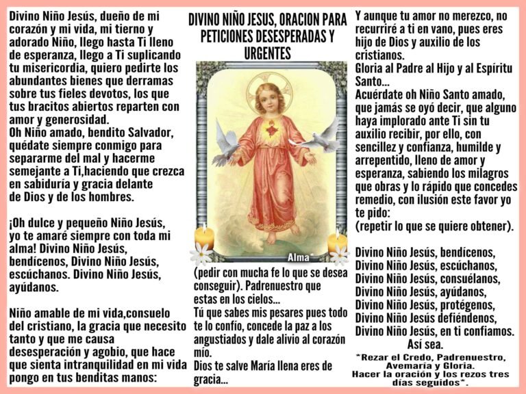 Cómo hacer una oración al Divino Niño Jesús para pedir un milagro 3 Cómo hacer una oración al Divino Niño Jesús para pedir un milagro