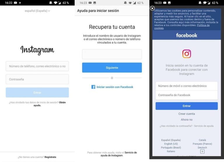 Cómo puedo iniciar sesión en Instagram sin usar Facebook
