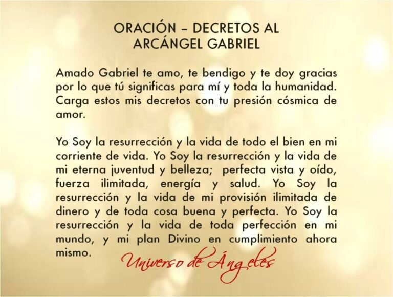 Cómo puedo recitar una oración al Arcángel San Gabriel para protección 3 Cómo puedo recitar una oración al Arcángel San Gabriel para protección