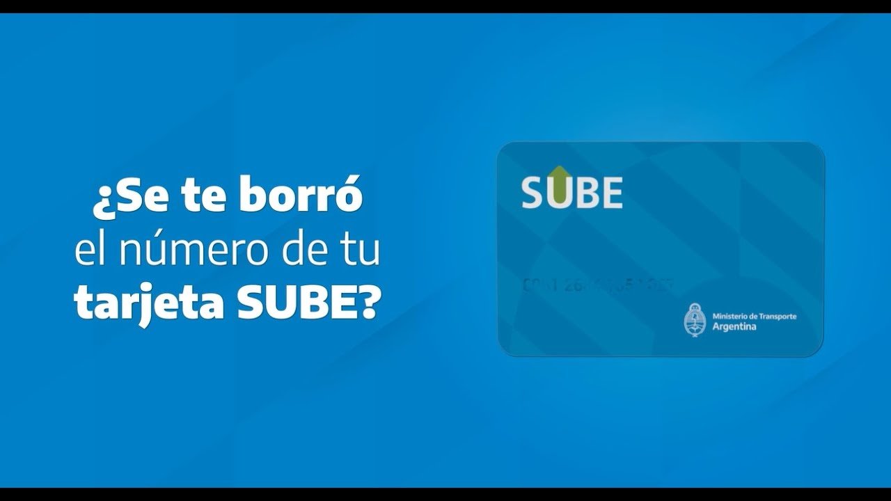 Cómo puedo recuperar el número de mi tarjeta SUBE si se borró 1 como puedo recuperar el numero de mi tarjeta sube si se borro