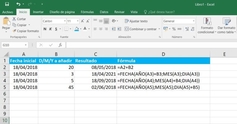 Cómo sumar días a una fecha específica en Excel fácilmente