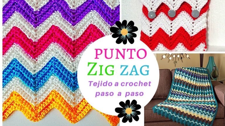 Cómo tejer un hermoso patrón de crochet en punto zig zag