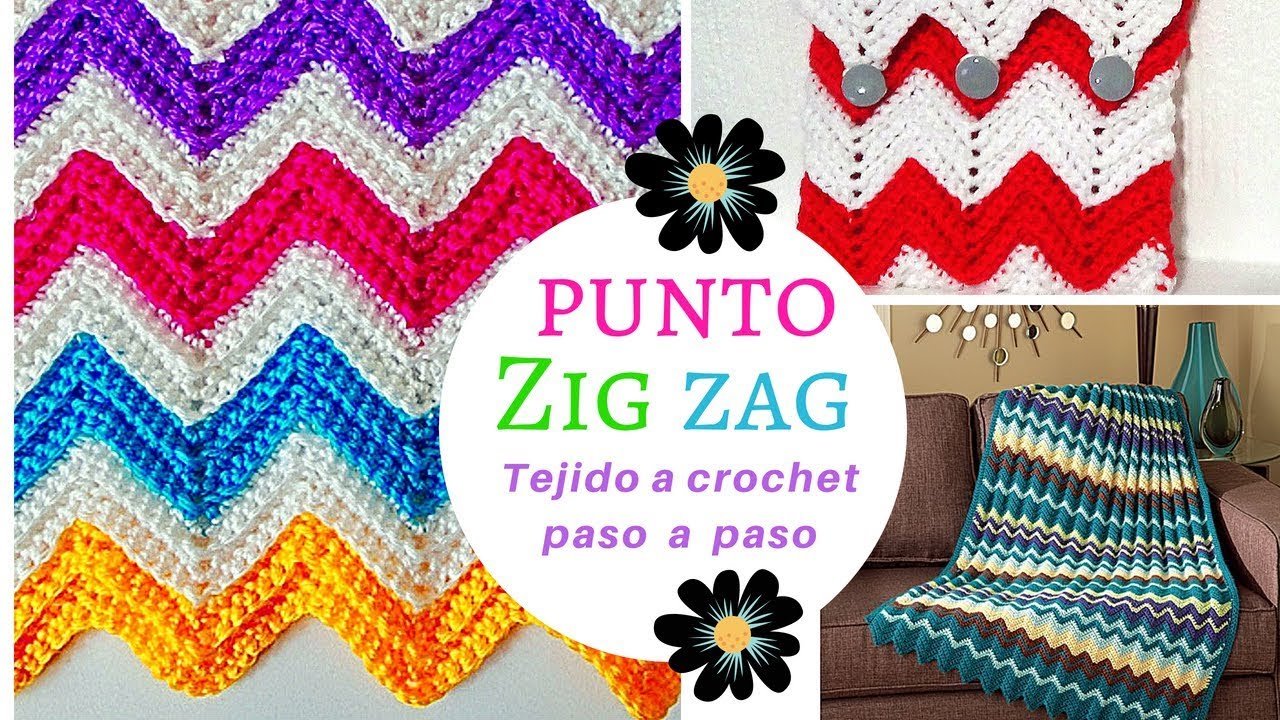 Cómo tejer un hermoso patrón de crochet en punto zig zag 1 como tejer un hermoso patron de crochet en punto zig zag