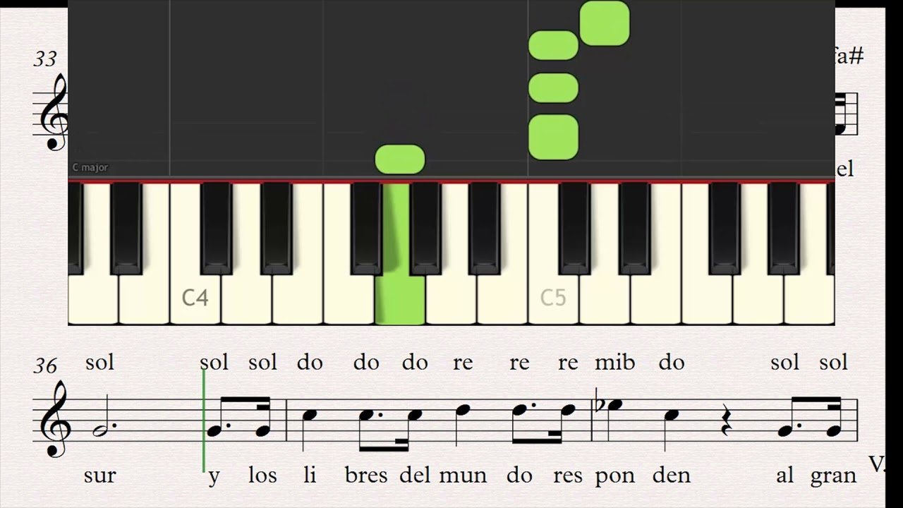 Cómo tocar el himno nacional argentino en piano con notas 1 como tocar el himno nacional argentino en piano con notas
