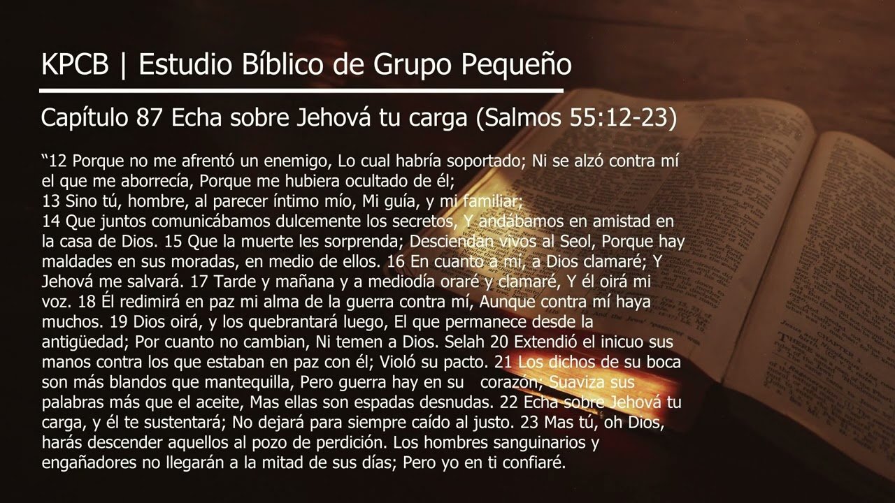 De qué trata el versículo "Echa sobre Jehová tu carga" 1 de que trata el versiculo echa sobre jehova tu carga