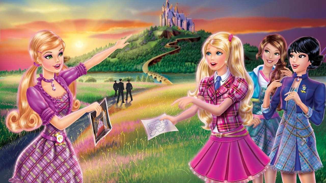 de que trata la pelicula barbie princess charm school y sus personajes