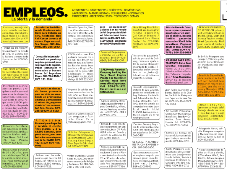 Dónde encontrar los mejores clasificados de empleos en El Día