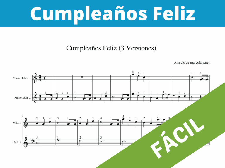Dónde encontrar partituras para tocar "Feliz Cumpleaños" en piano 2 Dónde encontrar partituras para tocar «Feliz Cumpleaños» en piano