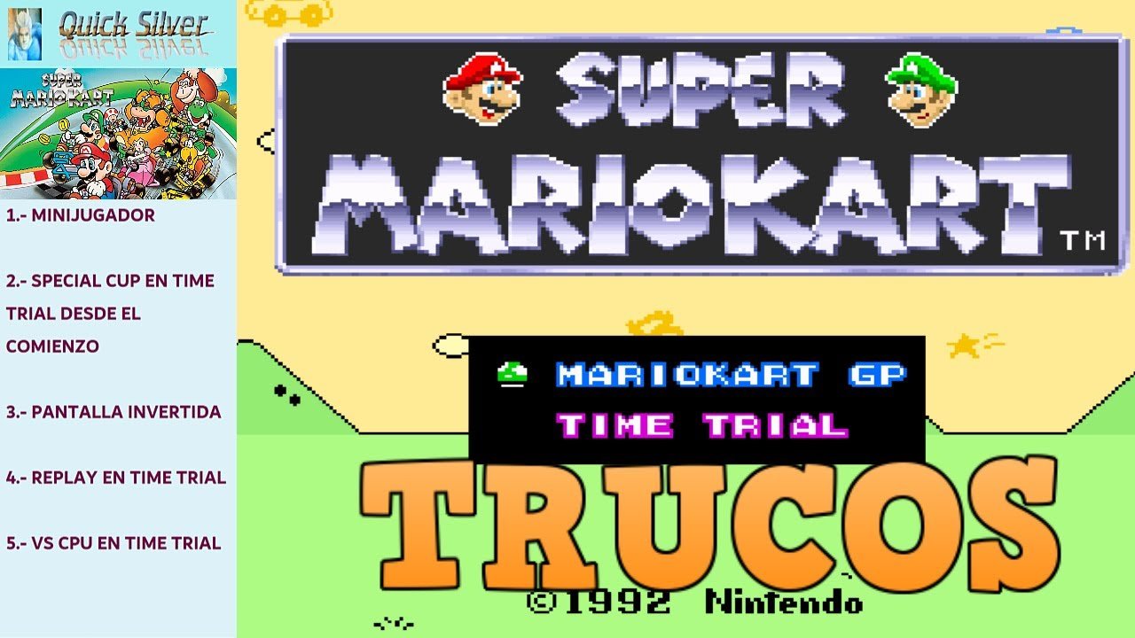 donde puedo jugar mario kart en super nintendo y sus mejores trucos