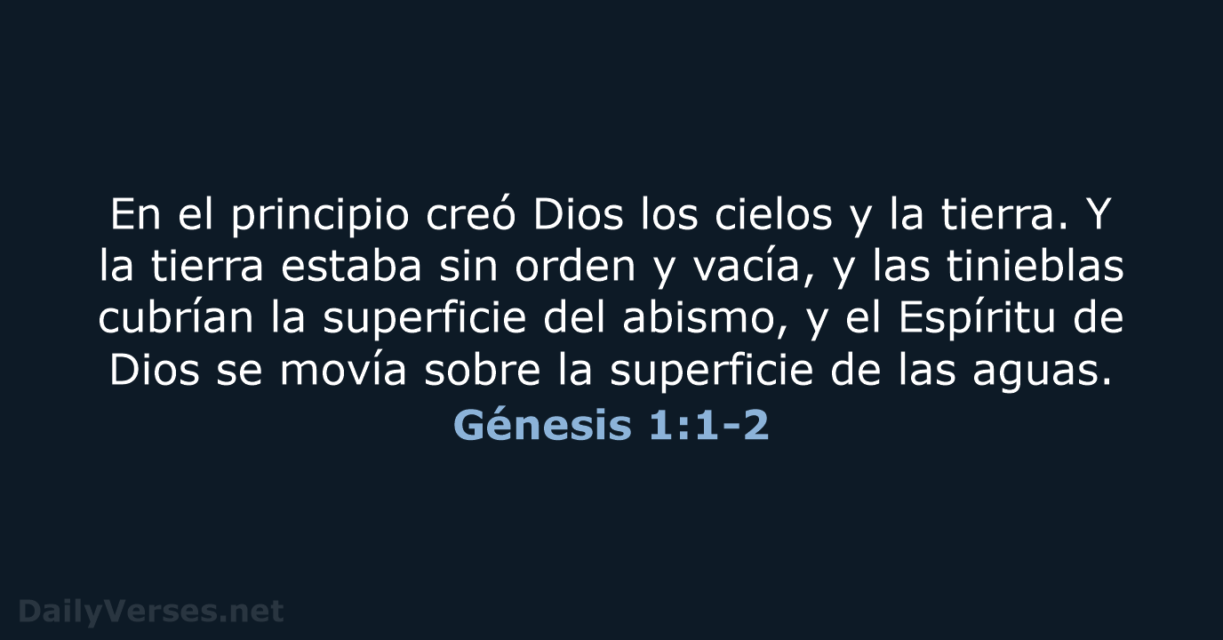 En el principio creó Dios los cielos y la tierra según la Biblia 1 en el principio creo dios los cielos y la tierra segun la biblia