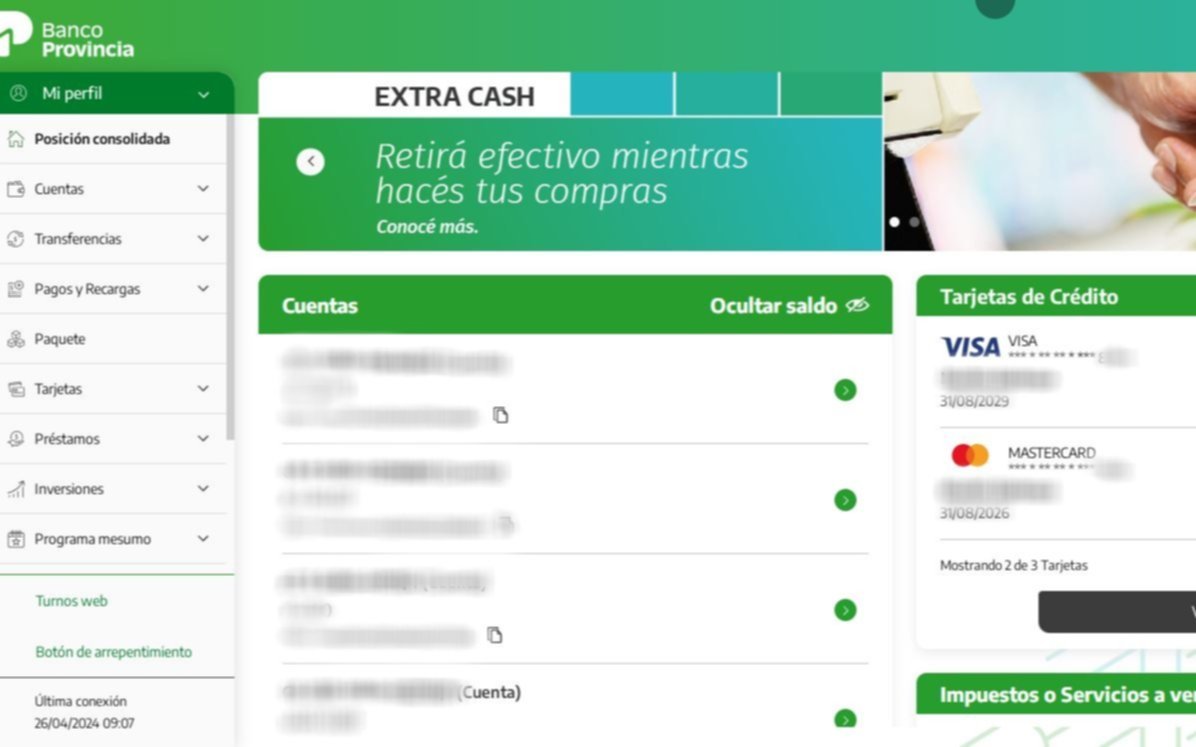 por que no puedo solicitar un adelanto de haberes en el banco provincia