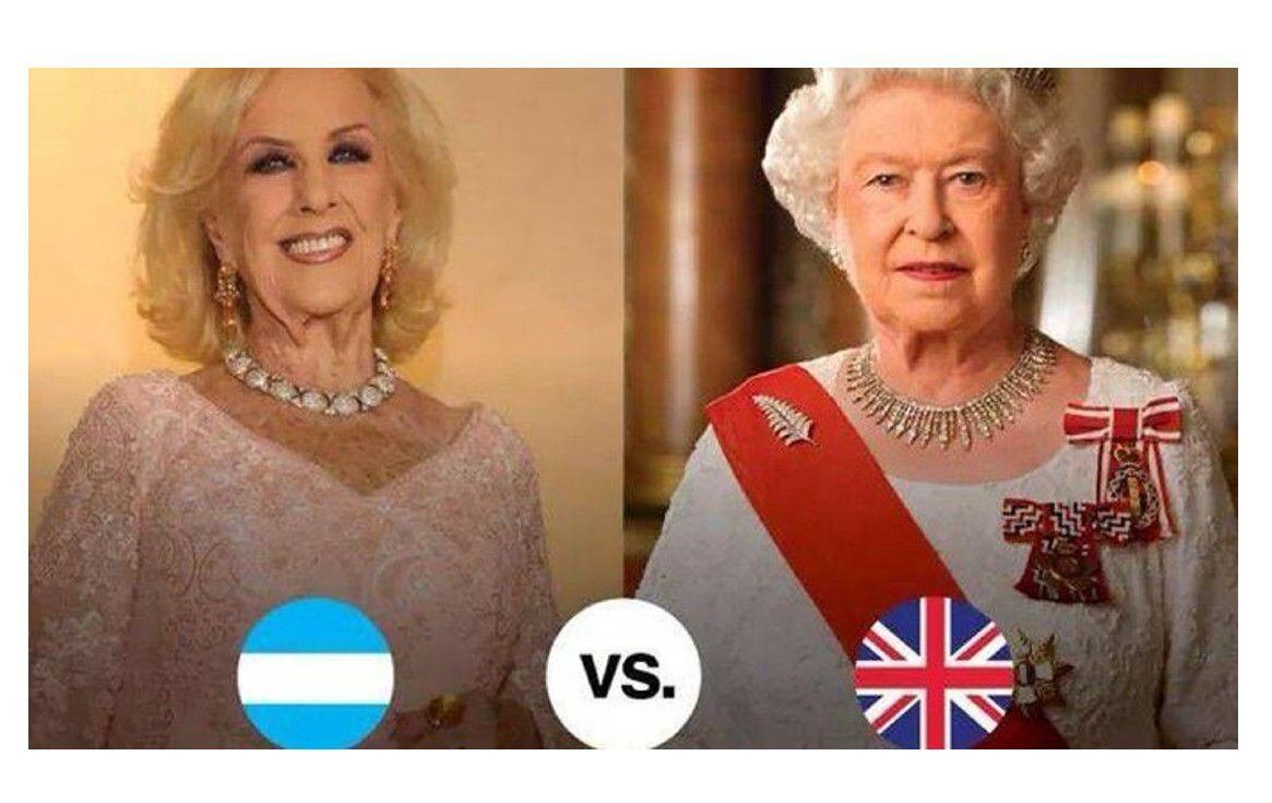por que se comparan los memes de mirtha legrand con la reina isabel