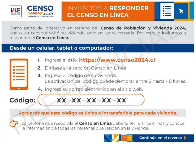 Qué código debo proporcionar al censista durante el censo 5 Qué código debo proporcionar al censista durante el censo