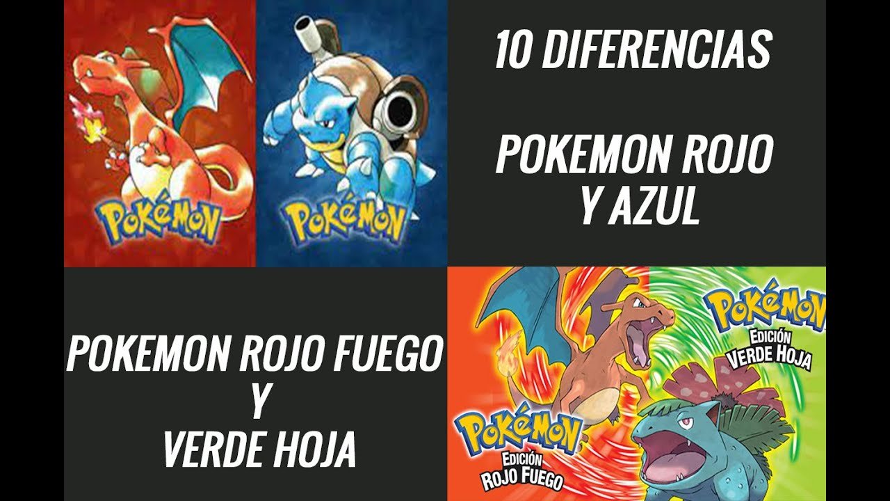 Qué diferencias y similitudes existen entre Pokémon Rojo y Azul 1 que diferencias y similitudes existen entre pokemon rojo y azul