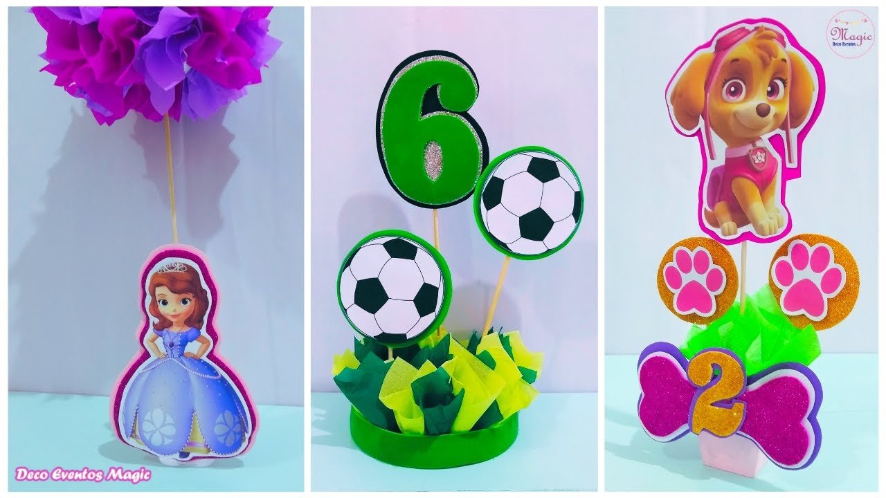 que ideas creativas para un centro de mesa de cumpleanos de un anito