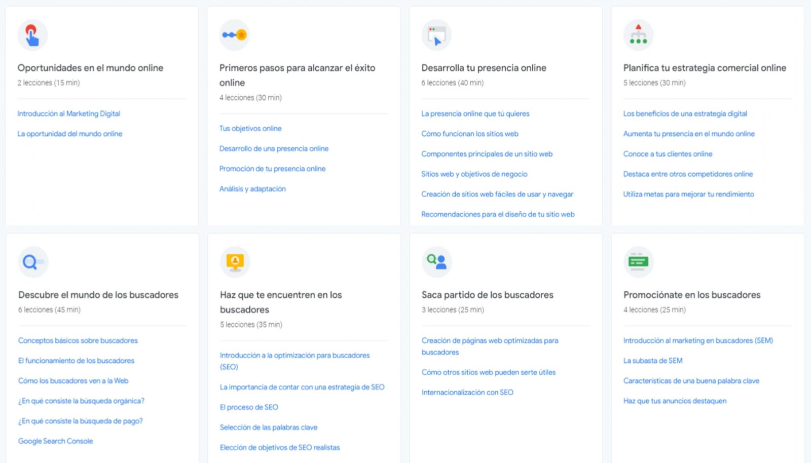 que incluye un curso de marketing digital de google