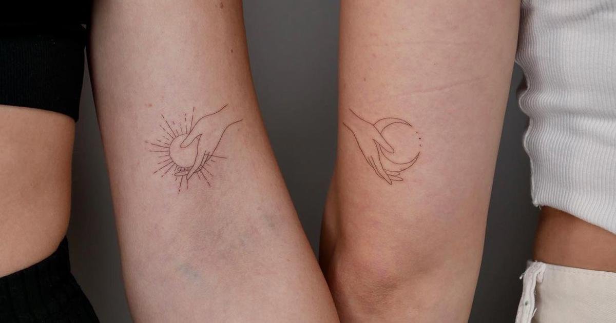 que significado tiene un tatuaje minimalista de sol y luna