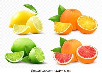 Comparativa visual de limones y naranjas frescos