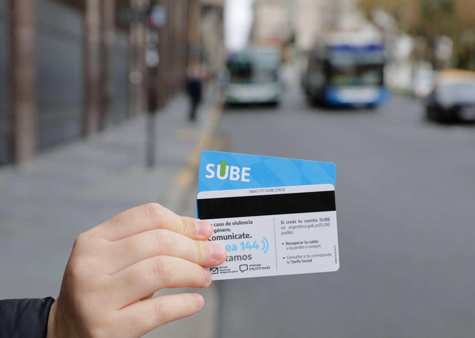 Tarjeta SUBE en funcionamiento en Argentina